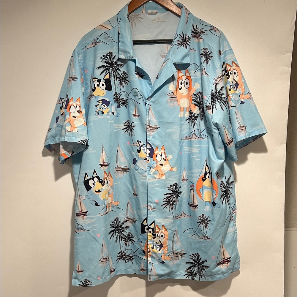 EUC Bluey Mens Hawaiian Shirt